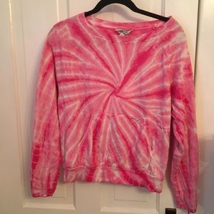 Hard Tail pink tie dyed sweatshirt